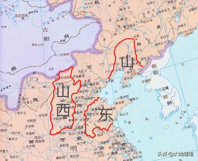 山东山西这两个省份名字里的山指的是哪座山 山东山西这两个省份名字里的山指的是哪座山